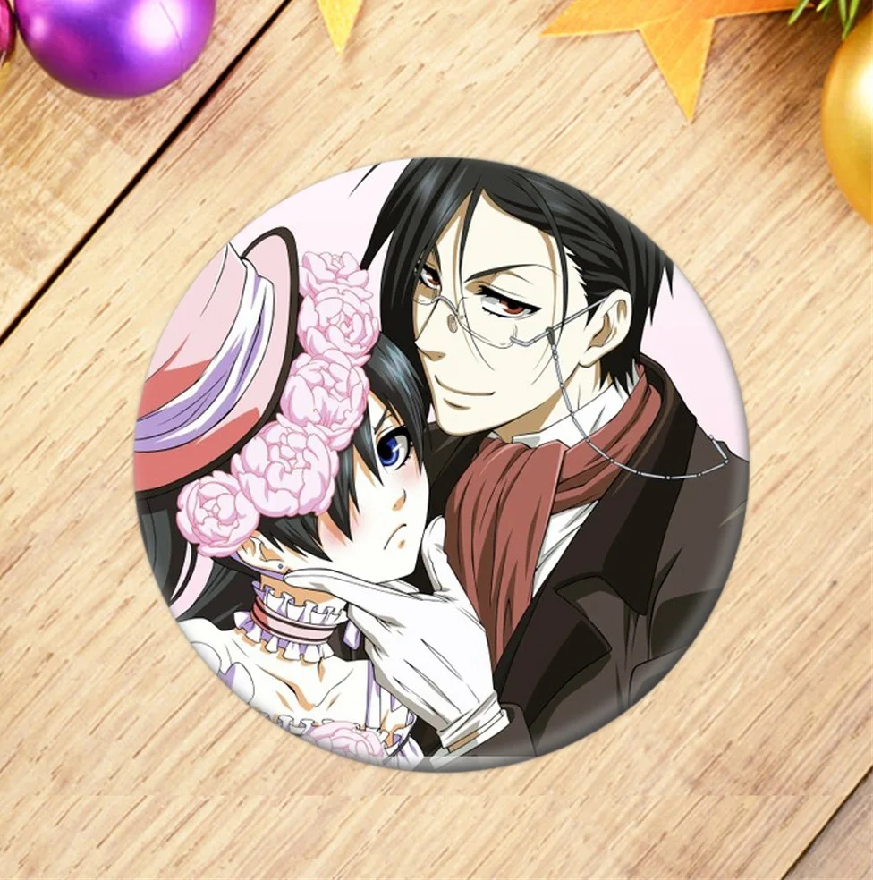 Аниме Черный дворецкий бейдж с дисплеем мультяшная фигурка металлическая