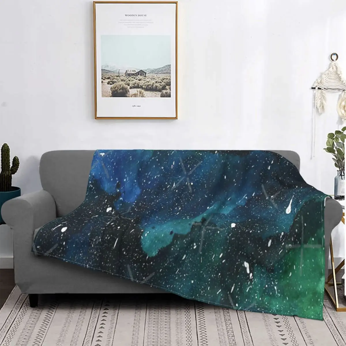

Manta de galaxia Esmeralda, colcha de cama a quadros, colcha de muselina, manta con капуча 135, manta ponderada