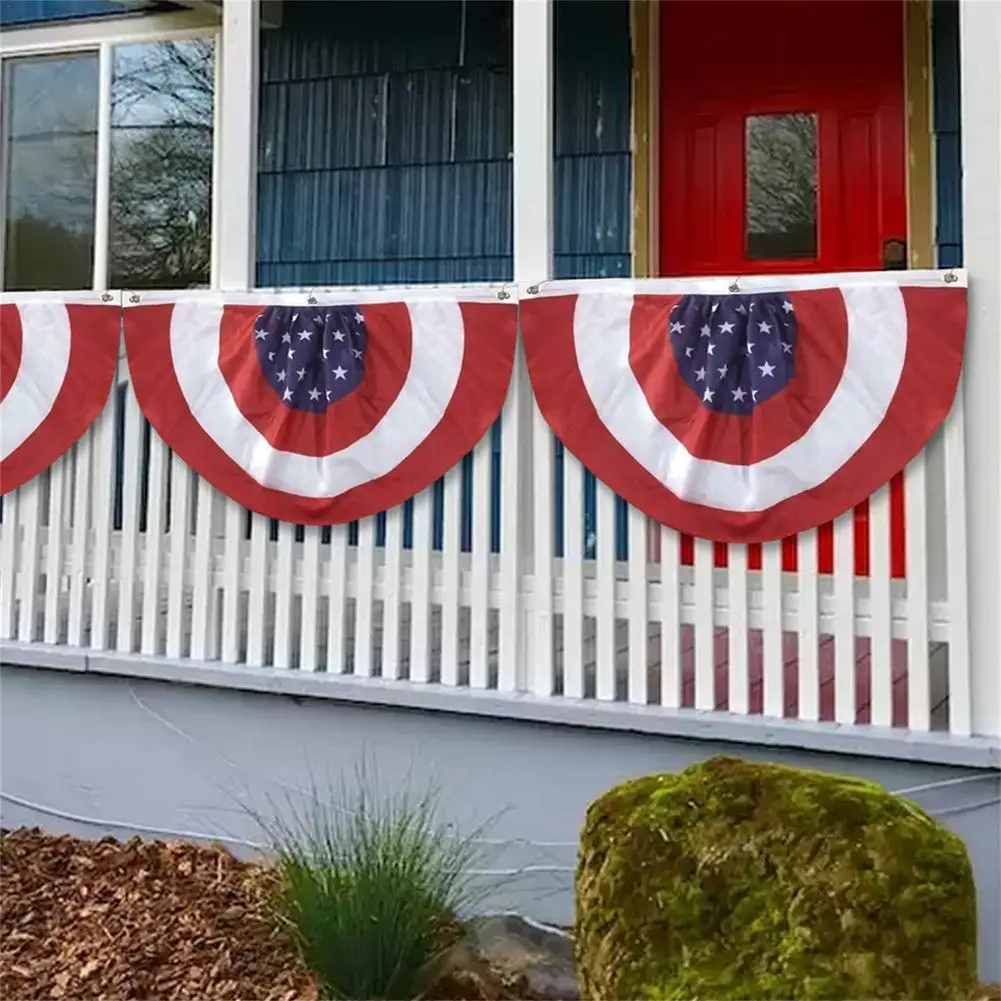 Винтажный флаг с вышивкой в форме флага американского Дня независимости мятой