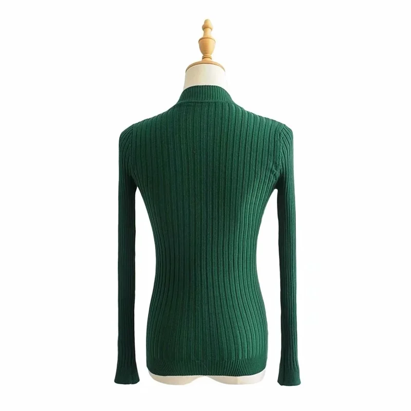 

Sexy Short Jumper Tight Sweater Turn-down Collar Deep V-Neck Long Sleeve Knitted Women Slim fit Crop Tops 4 Colors