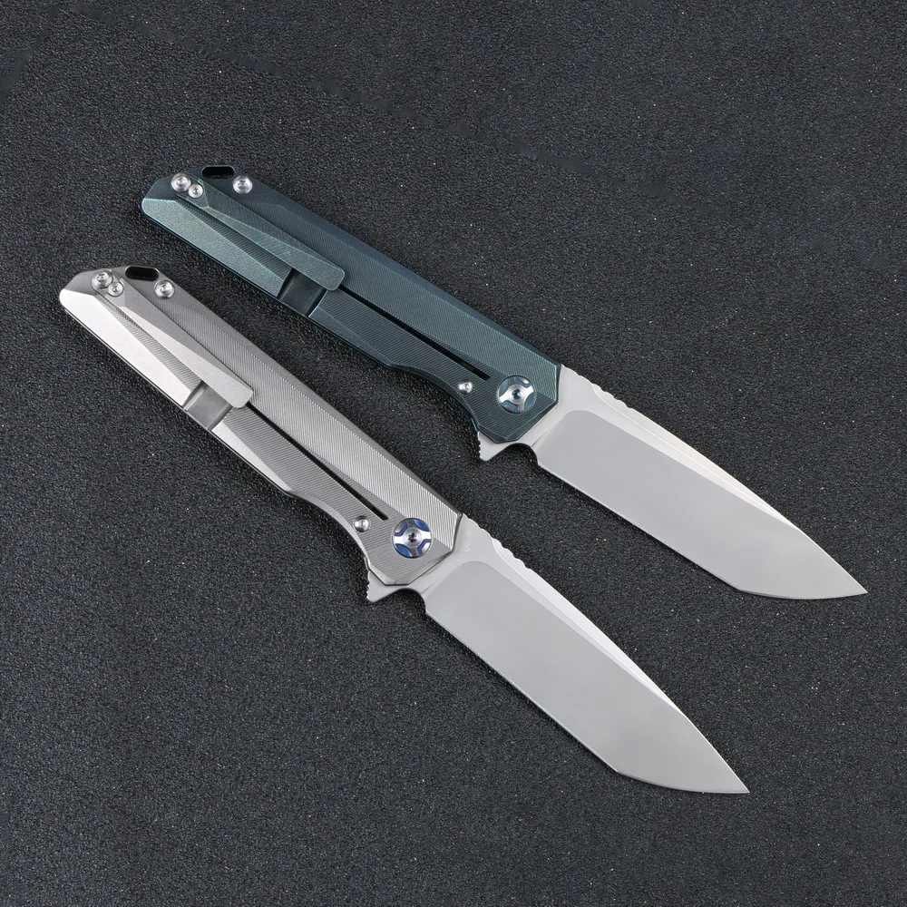 CH M390 Blade CH3507 Flipper folding knife ball bearing washer Titanium handle outdoor camping pocket for gift collection | Инструменты