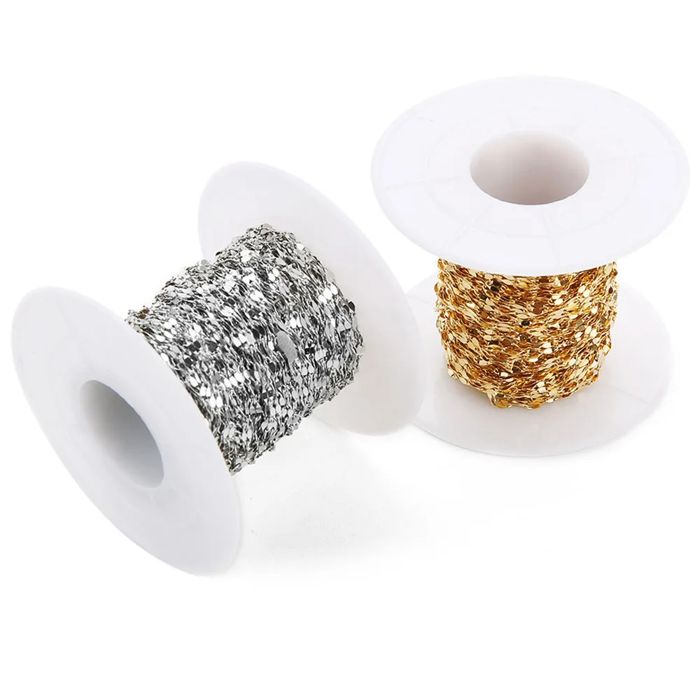2 Meters Stainless Steel Flat Oval Lip Shape Water-wave Bulk Chain DIY Pendant Making Wholesale