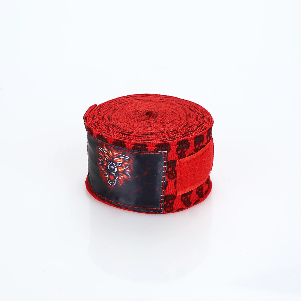 red head black Боксерский бандаж, браслет, боксерские ремни, 300 см, уличные, Санда, тренировочные ремни, хлопок, бойцовское движение, защита для спорта - Цвет: red head black