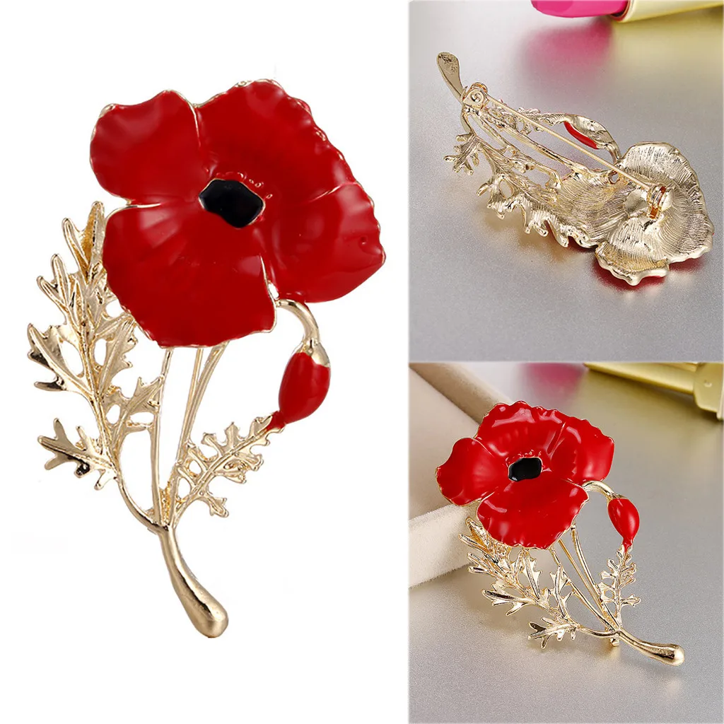 Women Creative Boutonniere Mother Day Carnation Red Drip Brooch 33 | Украшения и аксессуары