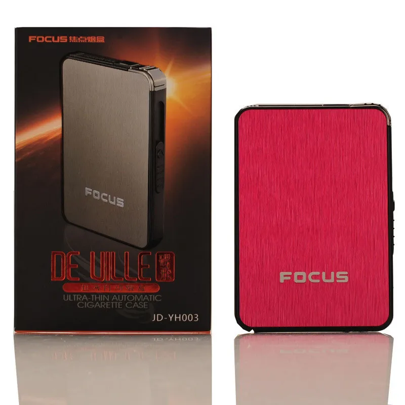 Ультратонкий металлический чехол для сигарет держатель автоматический ящик