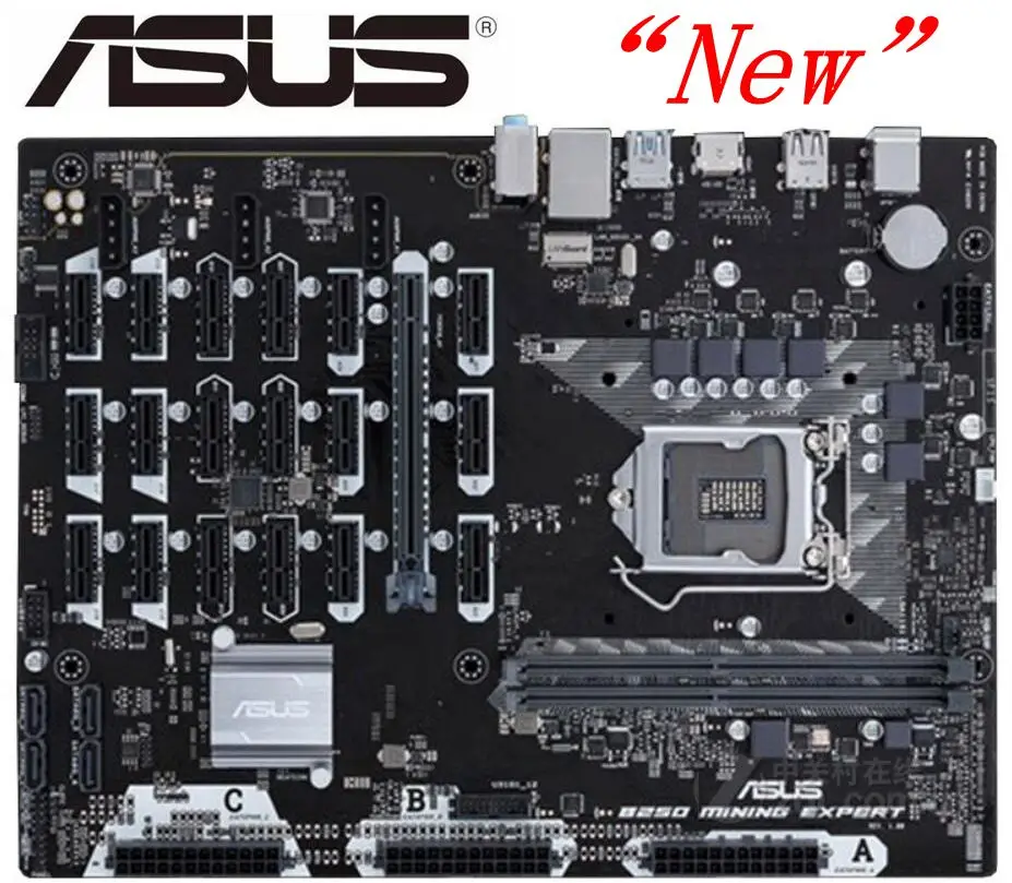 Новая материнская плата ASUS B250 MINING EXPERT DDR4 LGA 1151 19 32 Гб B250