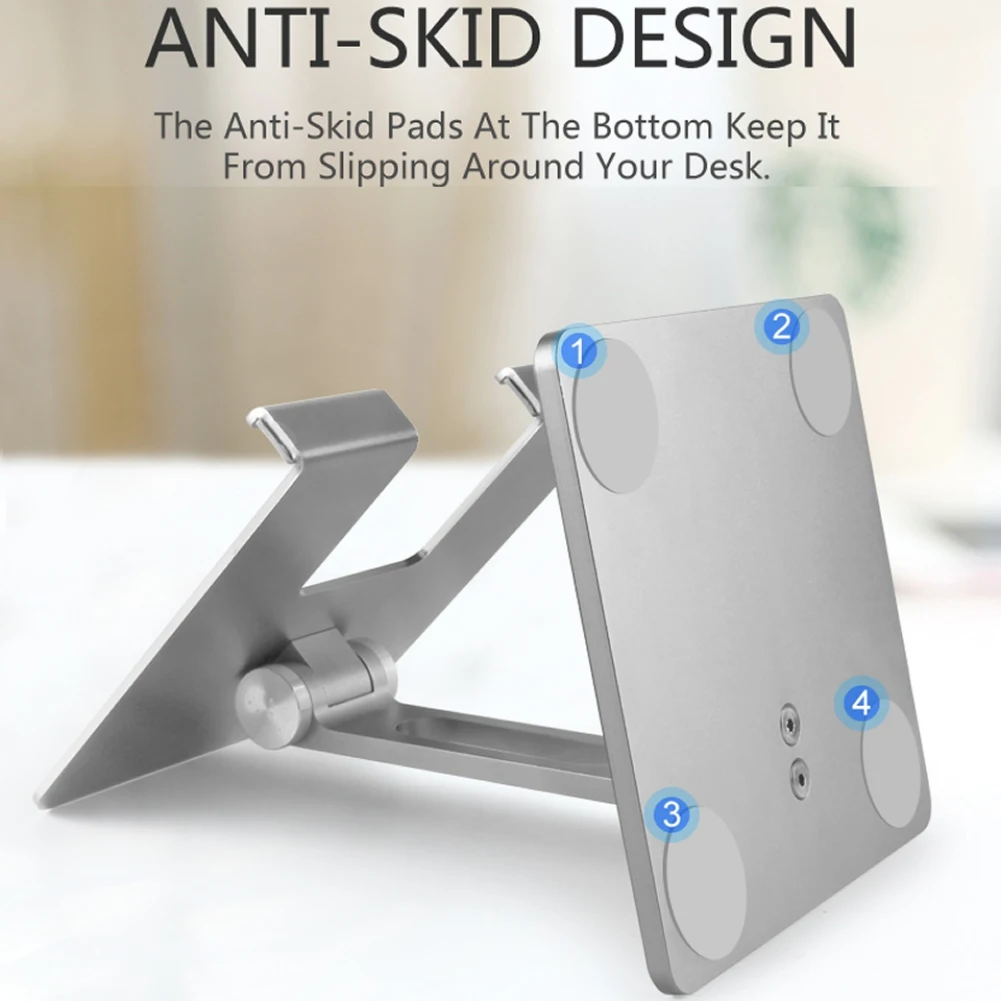 adjustable cellphone stand foldable aluminum desktop phone dock holder fit for 4 7 13 tablets free global shipping