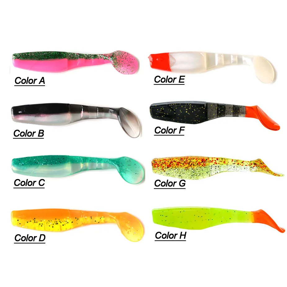 4 шт. силиконовые приманки для рыбы 80 мм 100 мм|Наживки рыбной ловли| |