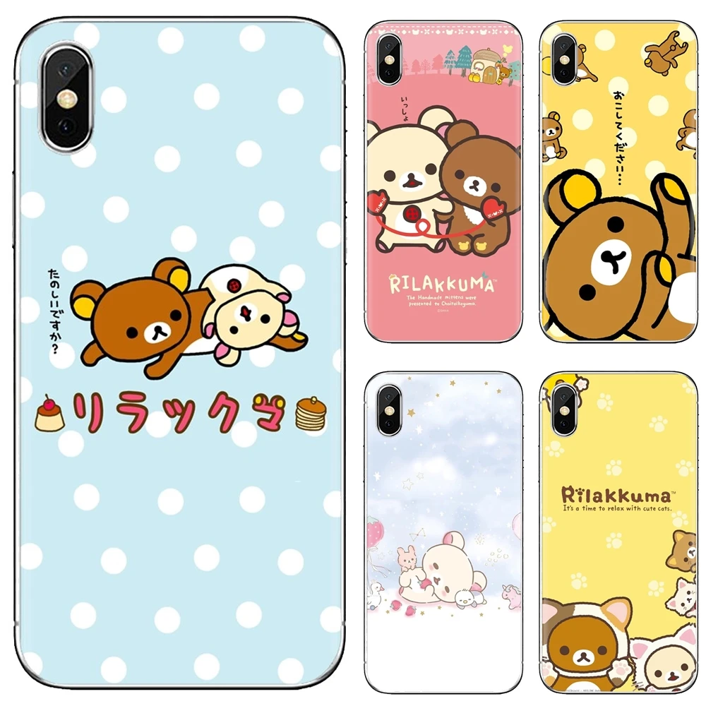 Мягкий чехол Rilakkuma cat обои для телефона iPhone iPod Touch 11 12 Pro 4 4S 5 5S SE 5C 6 6S 7 8 X XR XS Plus Max