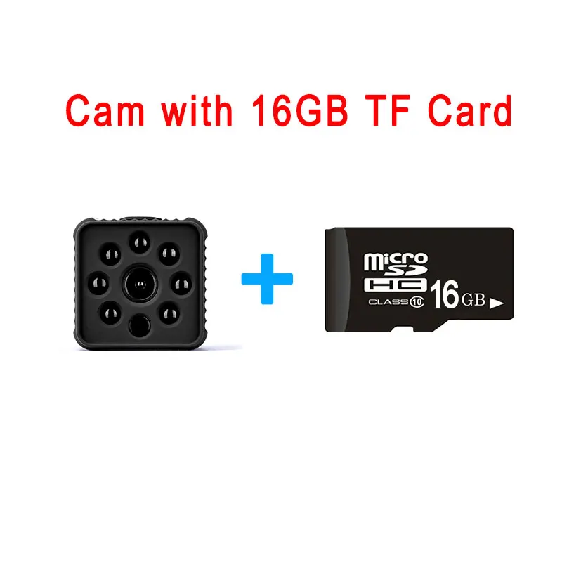 Cam With 16G TF Card Мини-камера Espia Автоматическая нательная камера ночного видения датчик движения Gizli Secret маленькая камера DVR Micro камера Поддержка Скрытая TF карта - Цвет: Cam With 16G TF Card