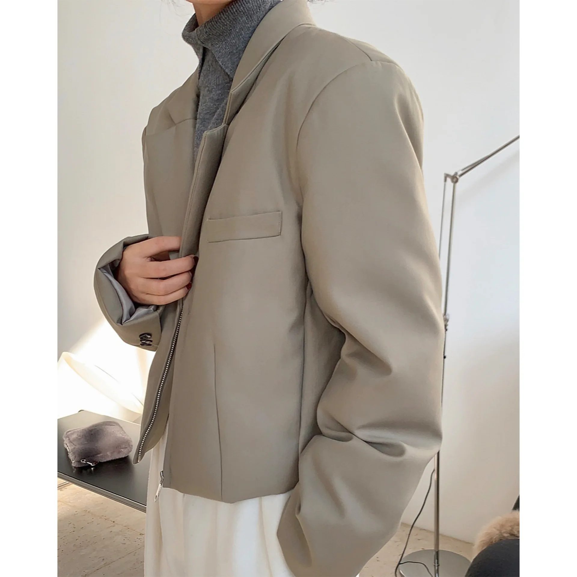 

2020 CHFG white winter coats woman coat chaquetas para mujer