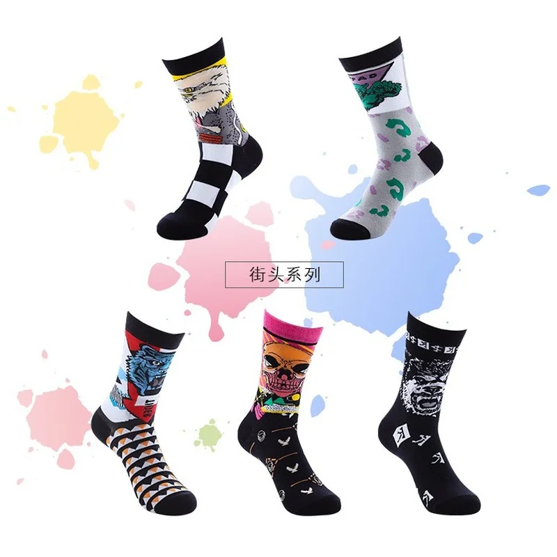 

Fashion woman socks eagle skull frog wolf creative fun woman long socks exquisite comfortable colorful happy socks