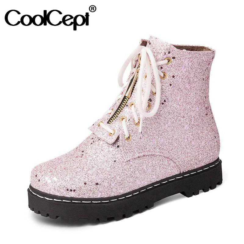 Женские ботильоны CoolCept Повседневные Вечерние ботинки на плоской подошве с