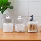 Удобный двухцветный контейнер для ватных дисков, коробка для хранения косметики, органайзер для косметики для гостиной