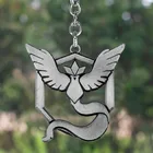 Новинка 2021, брелок для ключей с покемоном из анимационной игры Articuno, брелок для ключей из металлического сплава с логотипом, кольцо для ключей, подвеска, подарок на день рождения