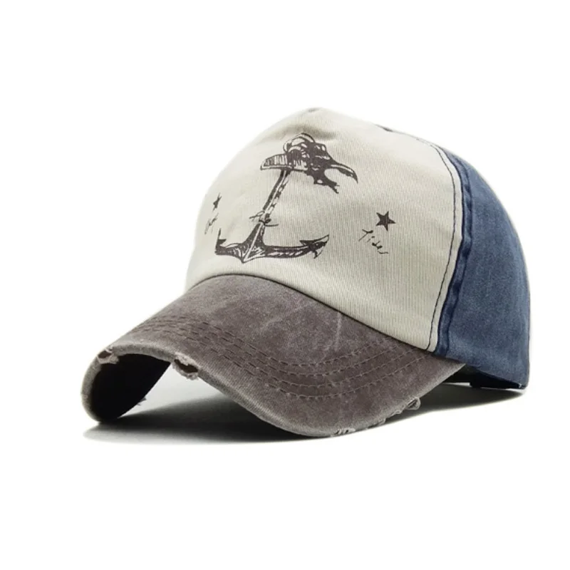 

hip hop snapback hats couples hat Men Women cotton baseball caps pirate ship anchor gorras hombre wash cap casquette
