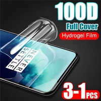 1 3 pcs 100d curved edge hydrogel film for oneplus 7t 5 6 t one plus 6 screen protector for oneplus 7 pro full protective film