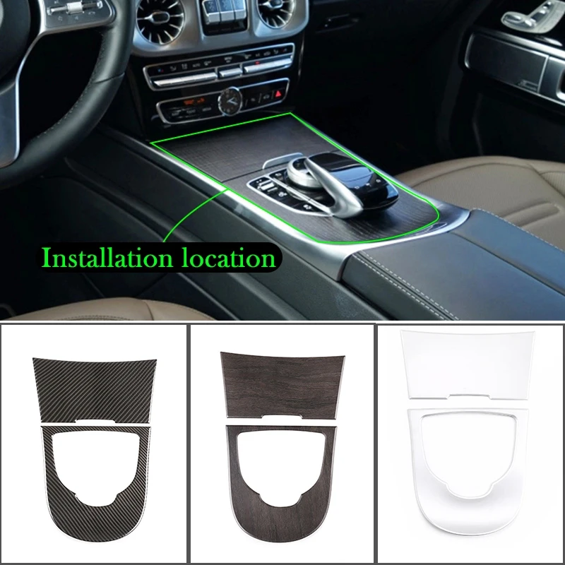 

For Mercedes Benz G Class W463 G500 G63 2019-20 Car styling ABS Central Car Central Control Panel Protective Cover Trim Sticker