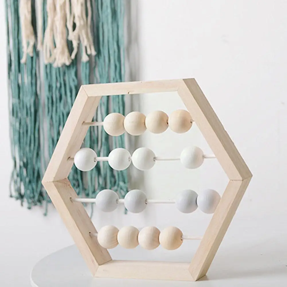 

Natural Wooden Abacus Bead Crafts Infant Early Education Kids Toys Best Gifts Educational Home Decoration Birthday V5D4