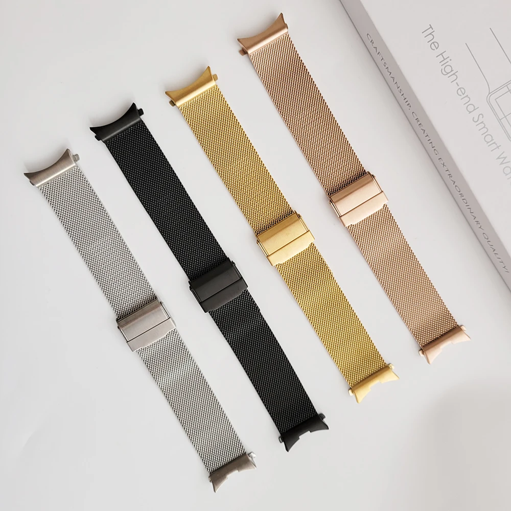 No Gap Curved end Milanese Strap For Samsung Galaxy Watch 4 Classic 46mm 42mm/44mm 40mm Replacement Bracelet Watchbands