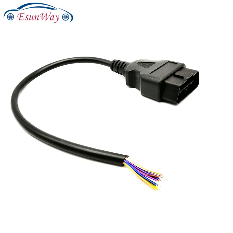 5 шт./лот! 16-контактный Штекерный разъем OBD2 для открытия кабеля OBD OBDII OBD-ii ODB2