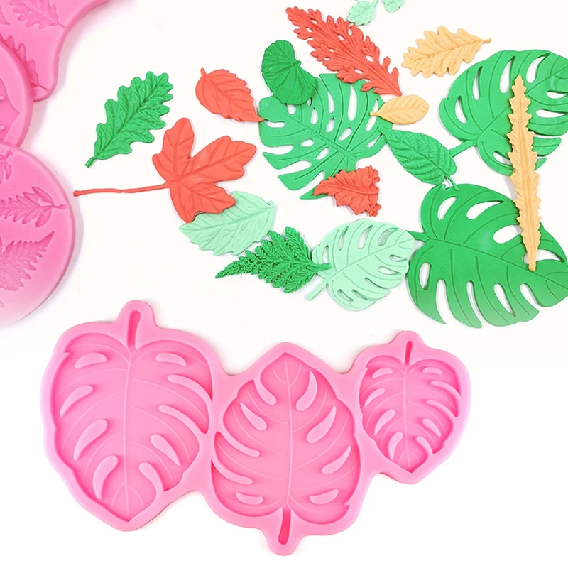 

2021 Silicone Stencils Leaf Shape Decoration Stencils DIY Special Craft Supplies for DIY Resin Epoxy Cake
