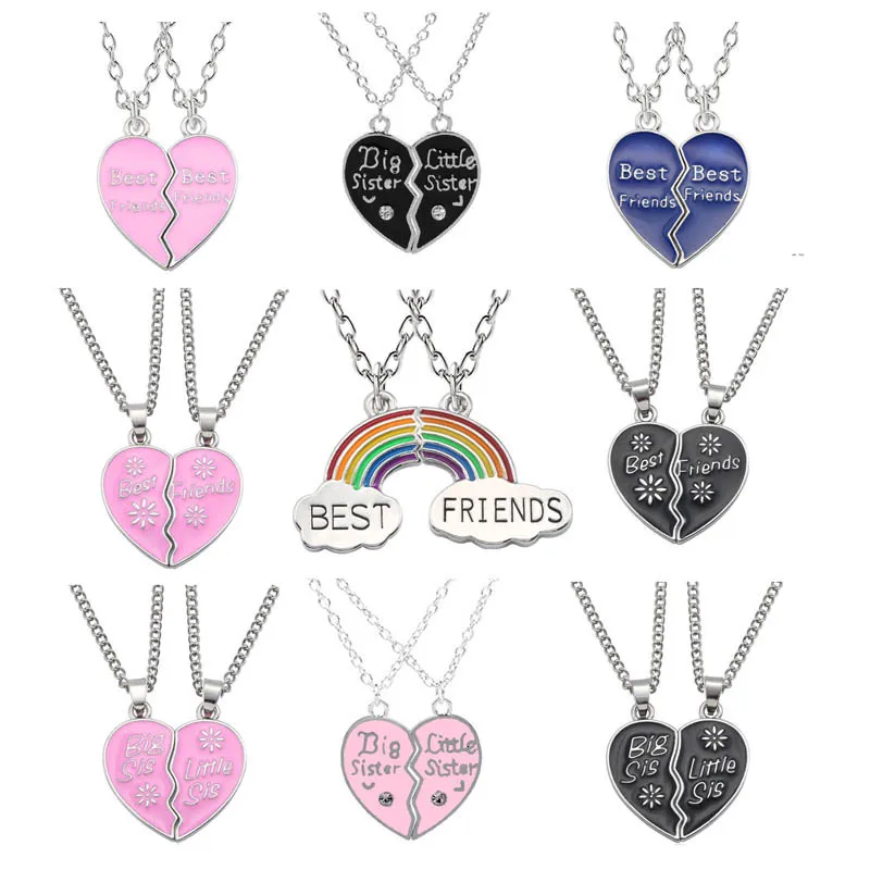 Сломанная подвеска цепочка ожерелье лучшие друзья радуга сплайсинг дружба