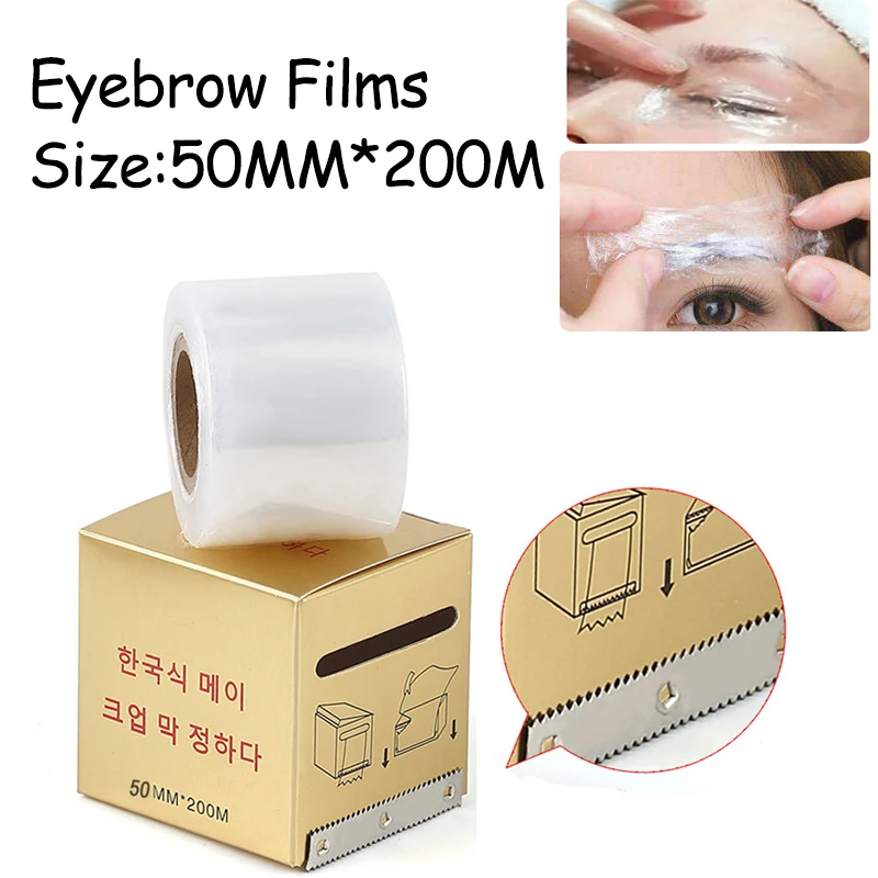 Eyebrow Film 50MM*200M Tattoo Permanent Makeup Eyebrow Liner Plastic Wrap Preservative Films For Tattoo Accessory Drop Shipping