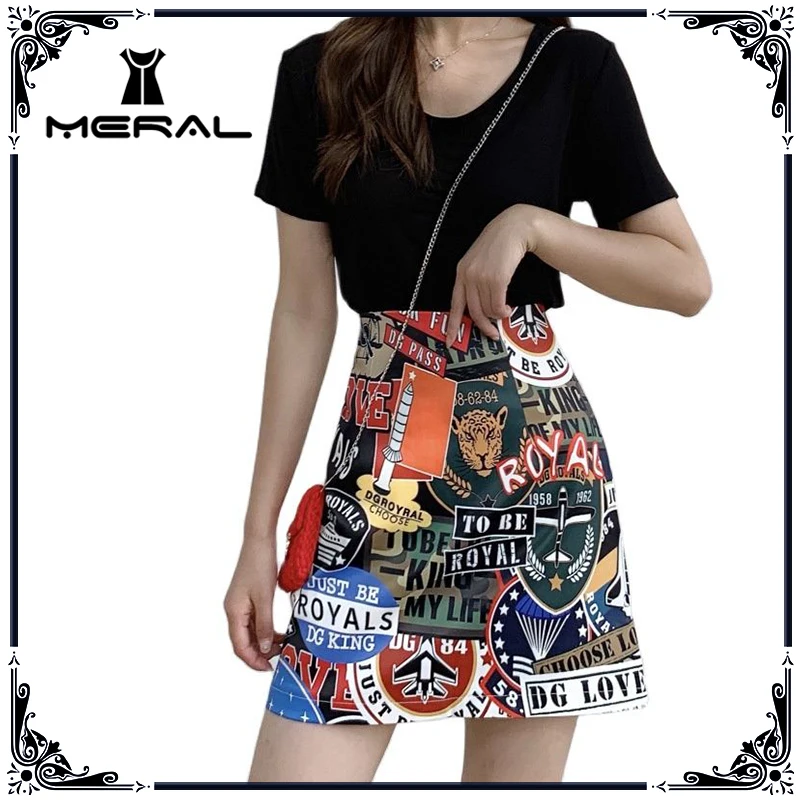 

Мини-юбка летняя женская с завышенной талией, трапециевидной формы