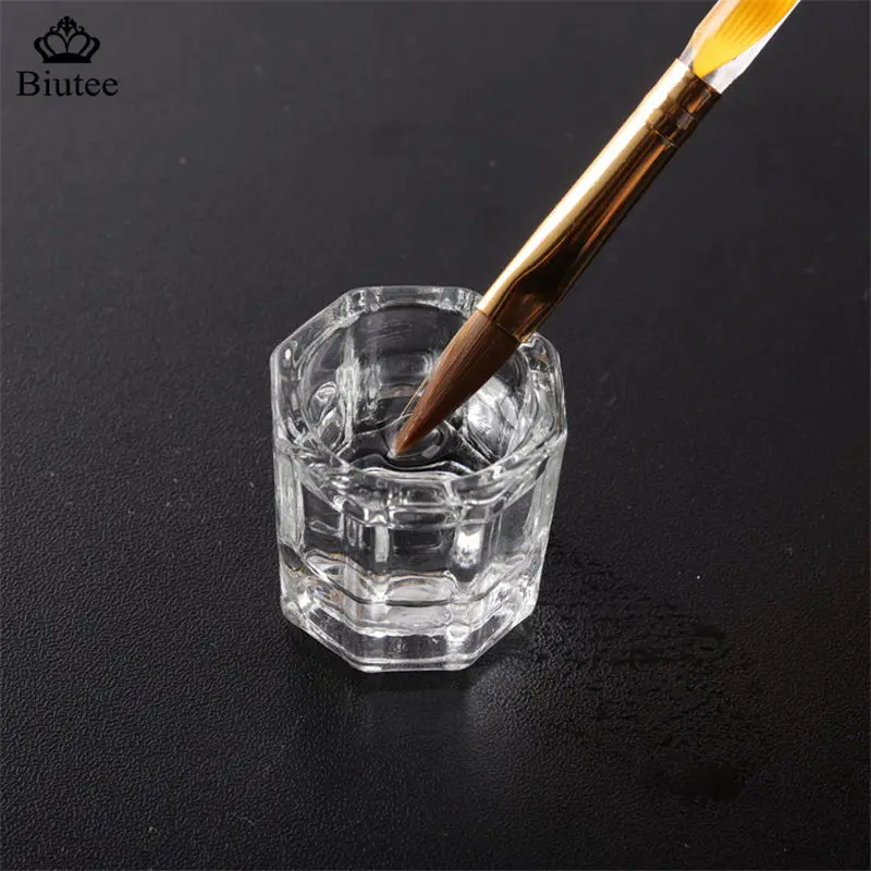 

BIUTEE Crystal Glass Cup Nail Art Tool Acrylic Nail Art Equipment Mini Bowl Cups Dappen Dish 1pc Clear Holder Glass Containe Cup