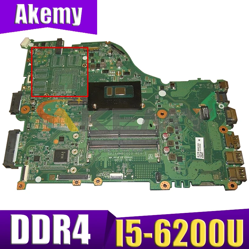 

Материнская плата для ноутбука Acer Aspire E5-575 F5-573 DAZAAMB16E0 MB NBGE6110027 с SR2EY E5-575G DDR4 100% полностью протестирована