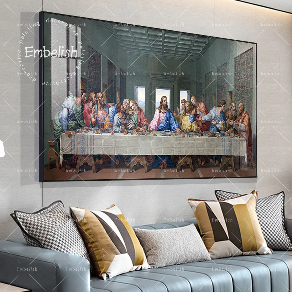 

1 Pieces Canvas Modern Home Decoration Living Room Or Bedroom Wall Art Poster Jesus Chirst Last Supper Painting Print Pictures