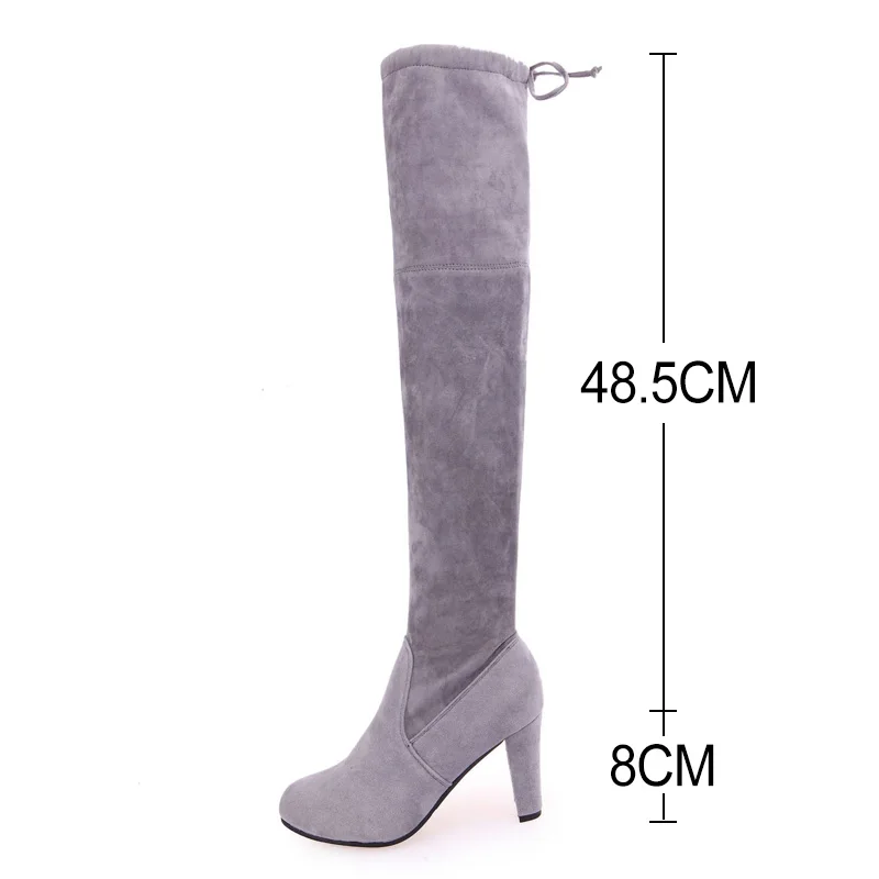 

2021 Hot Over-the-Knee Boots Women Slim Knee-high Boots High Heels Winter Boots Women Long Boots Winter Shoes Suede Female Shoes