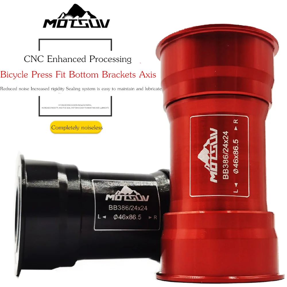 

MOTSUV Нижний Кронштейн части оси BB386 велосипедный пресс подходит для нижних кронштейнов ось Fit BB 24 мм адаптер 46-86,5 мм коленчатый набор