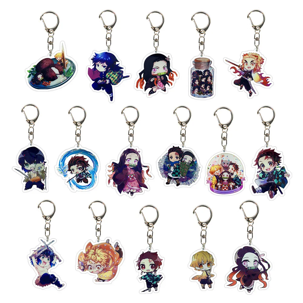 Брелок для ключей с аниме фигуркой косплея рассекающий демонов киметасу нет яибы