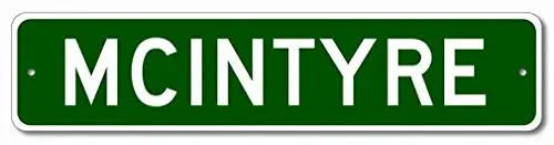 

Novelty Funny Tin Metal Sign 6x16 Mcintyre Wall Street Decor Outdoor Indoor Decoration