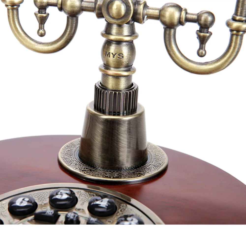 Проводной антикварный стационарный телефон с фиксированным идентификатором