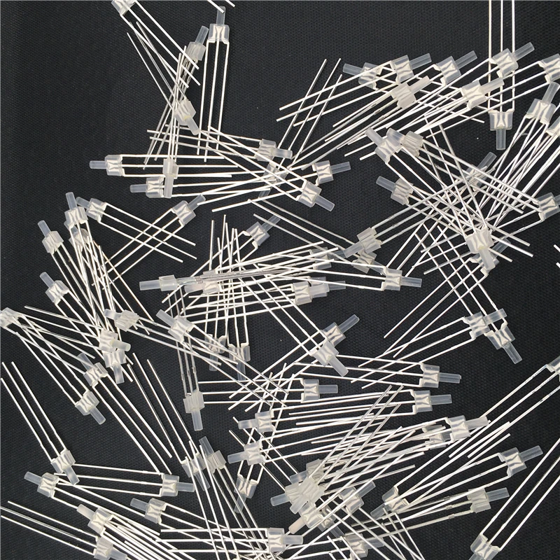 100pcs bicolor through hole 2mm led diode red@white color common anode | Generator Parts &amp Accessories