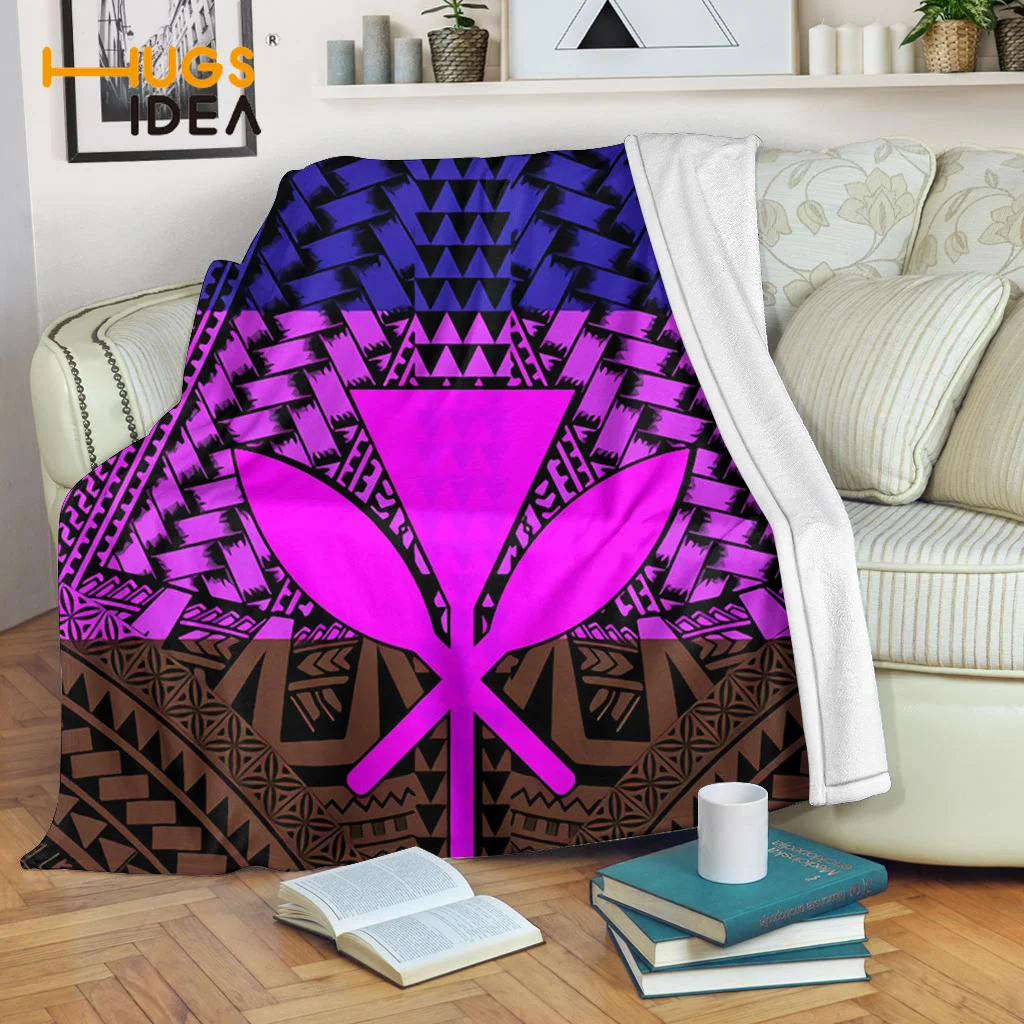 

HUGSIDEA Flannel Fleece Blanket Children Warm Bed Throw Vintage Beautiful Pattern Design Comfortable Fleece Bedspreads New 2021