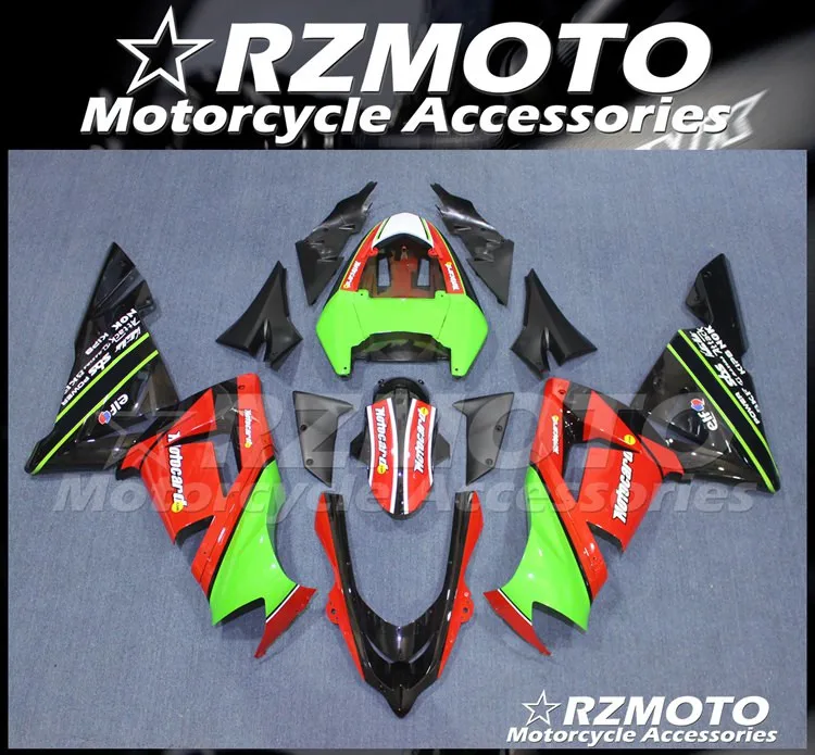

New ABS whole Fairings Kit Fit for Kawasaki Ninja ZX-10R ZX10R 10R 2004 2005 04 05 Bodywork set Red Green