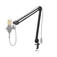 new design adjustable arm stand suspension scissor microphone mic stand for blue yetis studio microphone without springs