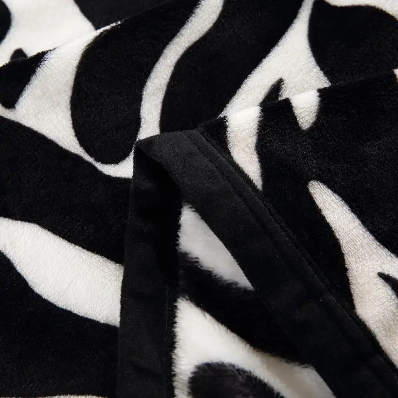 50 Comfortable Soft Mink Felting Blanket Zebra Striped Pattern Floral Thrown On The Sofa / Bed Travel Breathable | Дом и сад