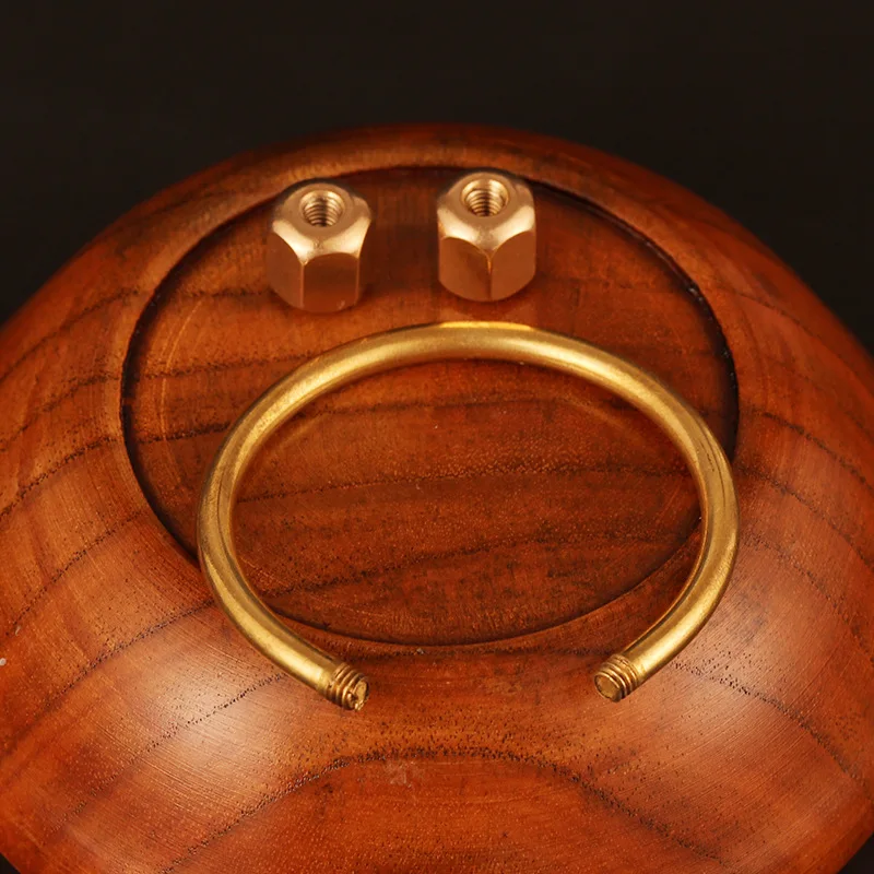 Латунный Простой Круглый держатель для ключей в скандинавском стиле ручной