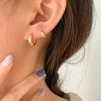 wtltc simple 10mm 14mm 16mm round hoop earrings minimal small tiny hoops earrings metal ear piercing huggies earrings for women