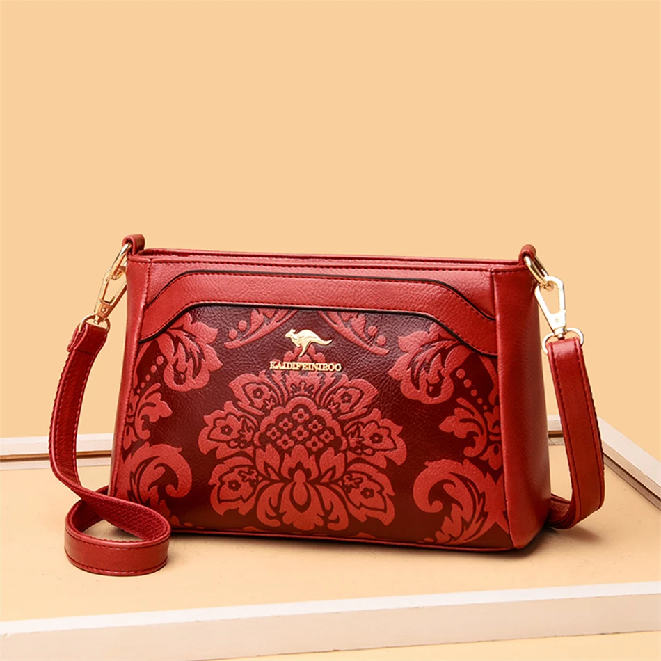 

High Quality PU Leather Top Handle Shoulder Bag Desinger Luxury Printing Corssbody Bag for Women Fashion Laies Messenger Bag Sac