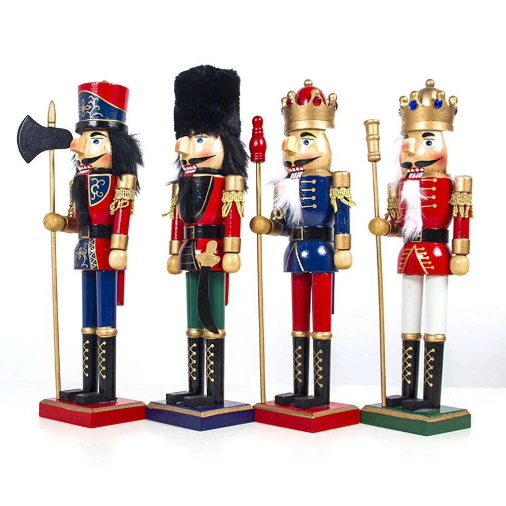 36 см винтажная кукольная деревянная кукла-Щелкунчик ручной работы вечерние