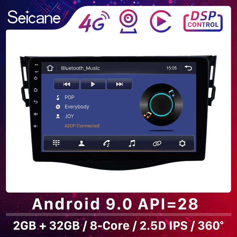 Автомагнитола Seicane мультимедийный проигрыватель на Android 9 0 дюймов 2Din GPS навигация
