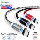 Магнитный зарядный кабель для быстрой зарядки Micro USB Type C кабель для iPhone 11 Pro Max Samsung Xiaomi Мобильный телефон USB C Магнитный провод