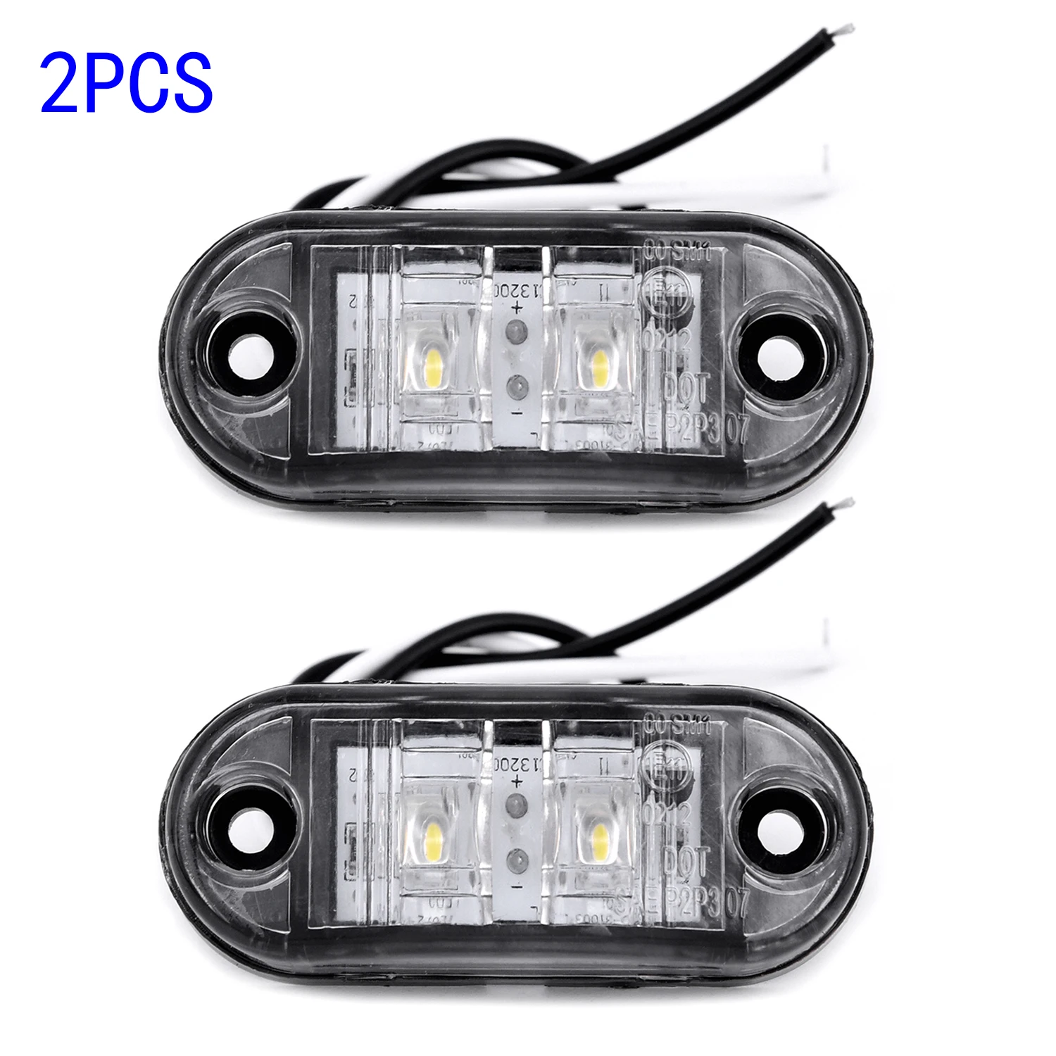 

LED Clearance Car Trailer Caravan 12V 2pcs White Side Marker Lights Tail Waterproof 0.5W Super Lamp Truck Best Truck Parts