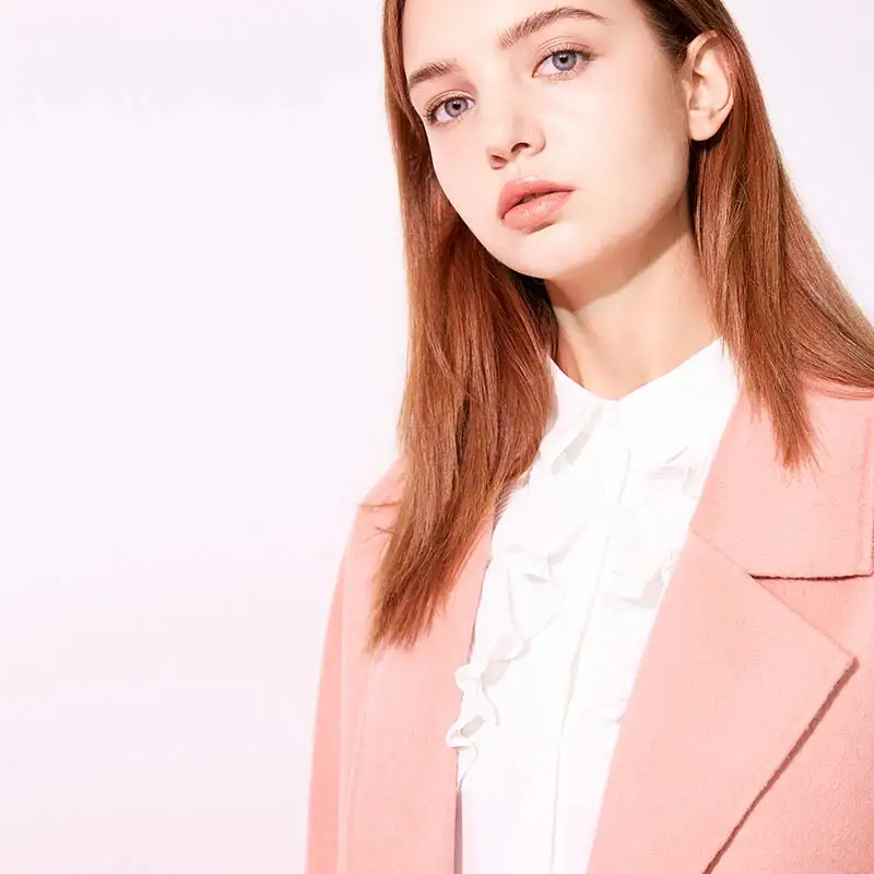 Vero Moda Женское шерстяное пальто средней длины со скрытыми пуговицами с отворотом на плече | 318427511